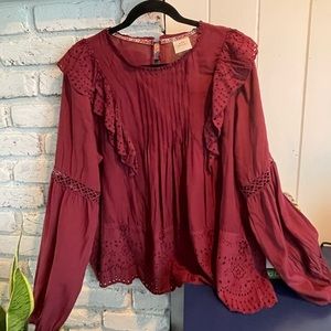 Maroon Boho Blouse